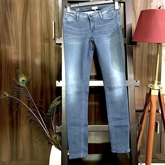 Tommy Hilfiger Denim - Tommy Hilfiger faded greyish blue denims. Waist 28